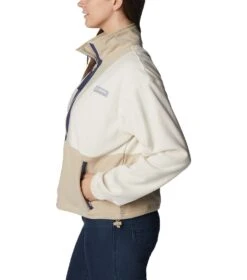 Columbia Back Bowl Full Zip Fleece Jacket - Womens Chalk Ancient Fossil -Columbia Outfit Shop 1694013476 2001291 191 3