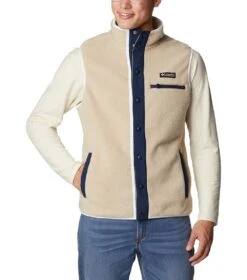 Columbia Helvetia Fleece Vest - Mens Ancient Fossil
