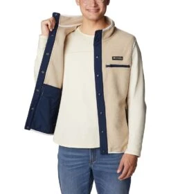 Columbia Helvetia Fleece Vest - Mens Ancient Fossil -Columbia Outfit Shop 1694013497 2013711 271 5