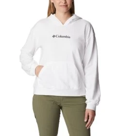 Columbia Logo III French Terry Hd - Womens White / Black Logo