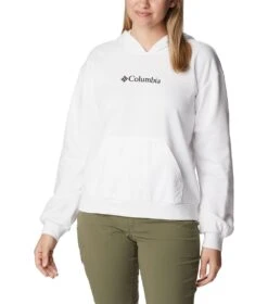 Columbia Logo III French Terry Hd - Womens White / Black Logo -Columbia Outfit Shop 1694013518 2032871 100 5