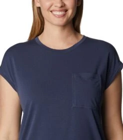Columbia Boundless Trek Short Sleeve T-Shirt - Womens Nocturnal -Columbia Outfit Shop 1694013533 2033481 466 4