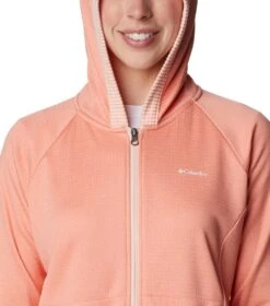 Columbia Boundless Trek Grid Fleece Jacket - Womens Summer Peach -Columbia Outfit Shop 1694013572 2033651 828 4