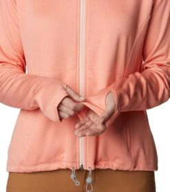 Columbia Boundless Trek Grid Fleece Jacket - Womens Summer Peach -Columbia Outfit Shop 1694013573 2033651 828 7