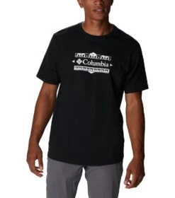 Front Page 21 Columbia Explorers Canyon Back T-Shirt - Mens Black / White Border