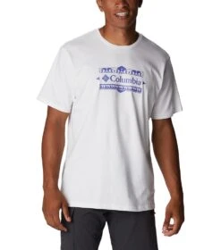 Columbia Explorers Canyon Back T-Shirt - Mens White Bordered