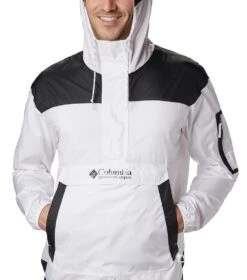Columbia Challenger Windbreaker - Mens White / Black -Columbia Outfit Shop 1694016136 1714291 101 4