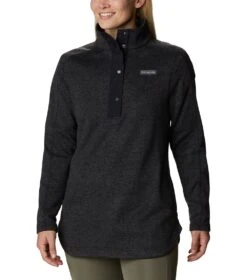 Columbia Sweater Weather Tunic Fleece - Womens Black Heather