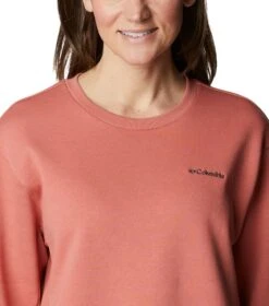 Columbia Lodge Crew IV Sweatshirt - Womens Dark Coral -Columbia Outfit Shop 1695144299 2013071 639 4