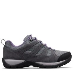 Columbia Redmond V2 Waterproof Hiking Shoes - Womens Ti Grey Steel / Plum Purple