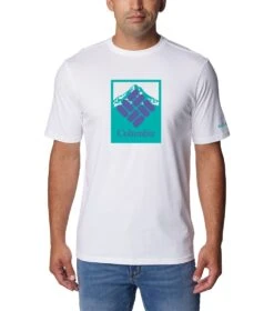 Columbia CSC Seasonal Organic Logo Tee - Mens White Framed Purple