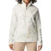 Columbia Fast Trek Printed Fleece Jacket - Womens White Flurries -Columbia Outfit Shop 1695227418 EL1012 105 1