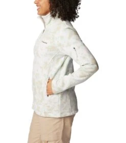 Columbia Fast Trek Printed Fleece Jacket - Womens White Flurries -Columbia Outfit Shop 1695227419 EL1012 105 3