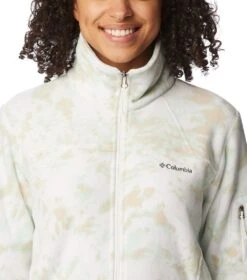 Columbia Fast Trek Printed Fleece Jacket - Womens White Flurries -Columbia Outfit Shop 1695227420 EL1012 105 4