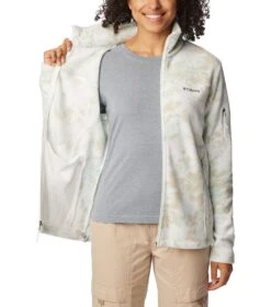 Columbia Fast Trek Printed Fleece Jacket - Womens White Flurries -Columbia Outfit Shop 1695227420 EL1012 105 5
