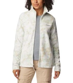 Columbia Fast Trek Printed Fleece Jacket - Womens White Flurries -Columbia Outfit Shop 1695227422 EL1012 105 7