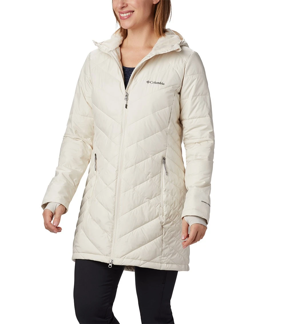 Columbia Heavenly Long Hooded Jacket - Womens Chalk 3 Columbia Heavenly Long Hooded Jacket - Womens Chalk
