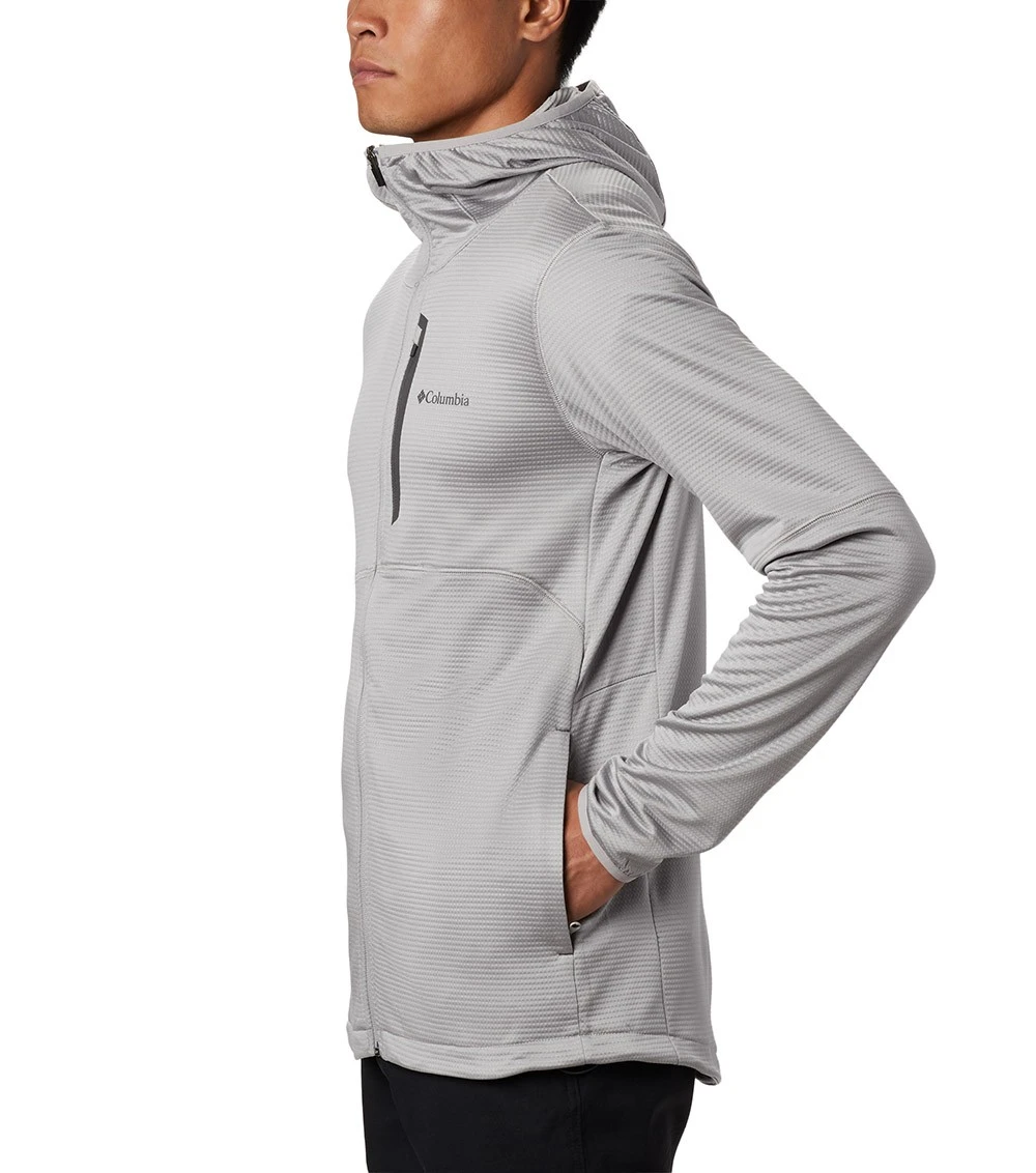Columbia Tech Trail Full Zip Hoodie - Mens Columbia Grey 5 Columbia Tech Trail Full Zip Hoodie - Mens Columbia Grey - Image 3